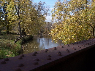 Railroda bridge ofer the Baraboo River